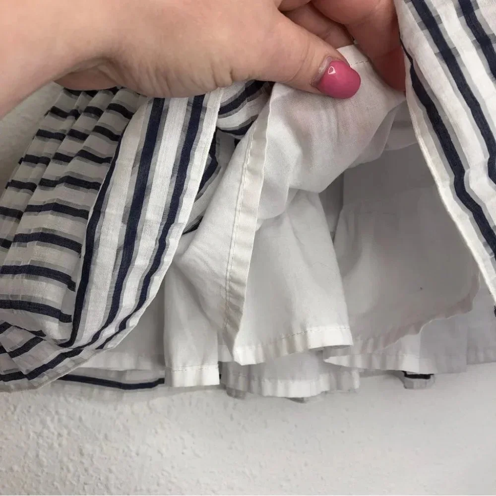 Mayoral Chic dress flutter sleeve blue and white stripe size‎ 18 months